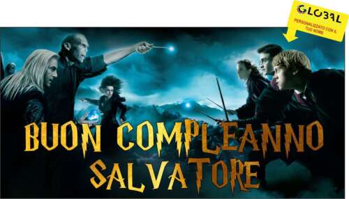 BANNER STRISCIONE compleanno - Harry Potter - CON NOME foto ed età