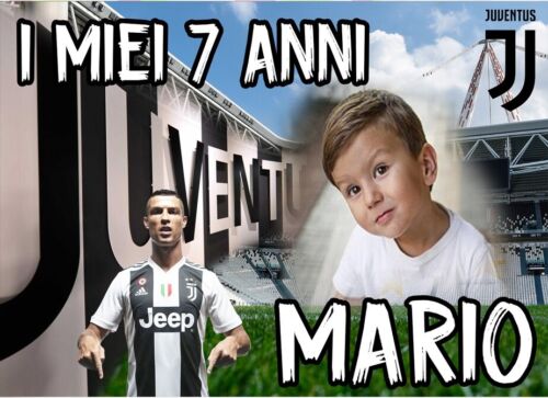 BANNER STRISCIONE compleanno - Juventus RONALDO - CON NOME foto ed