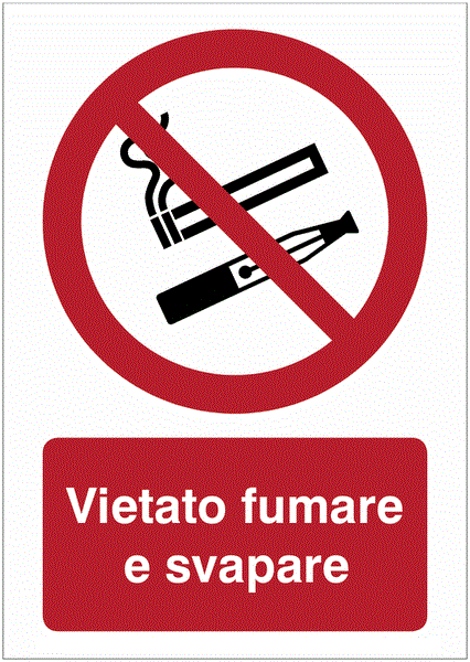 Cartello vietato fumare no smoking