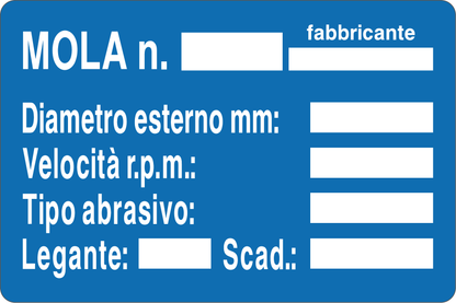 GLOBAL CARTELLO SEGNALETICO - MOLA N. DIAMETRO ESTERNO VELOCITÀ - Adesivo Resistente, Pannello in Forex, Pannello In Alluminio