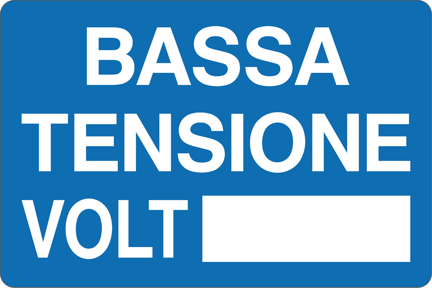 GLOBAL CARTELLO SEGNALETICO - BASSA TENSIONE VOLT - Adesivo Resistente, Pannello in Forex, Pannello In Alluminio