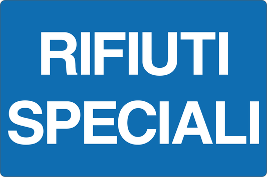 GLOBAL CARTELLO SEGNALETICO - RIFIUTI SPECIALI - Adesivo Resistente, Pannello in Forex, Pannello In Alluminio