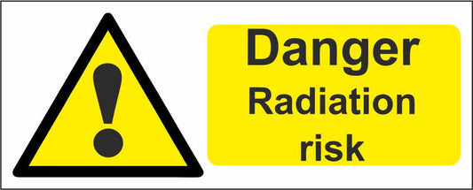 Danger Radiation Risk - CARTELLO SEGNALETICO UNI ISO 7010 in Adesivo Resistente, Pannello in Forex, Pannello In Alluminio