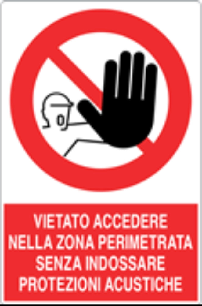 GLOBAL CARTELLO SEGNALETICO - VIETATO ACCEDERE NELLA ZONA PERIMETRATA - Adesivo Resistente, Pannello in Forex, Pannello In Alluminio