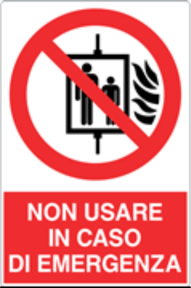 GLOBAL CARTELLO SEGNALETICO - NON USARE IN CASO DI EMERGENZA - Adesivo Resistente, Pannello in Forex, Pannello In Alluminio