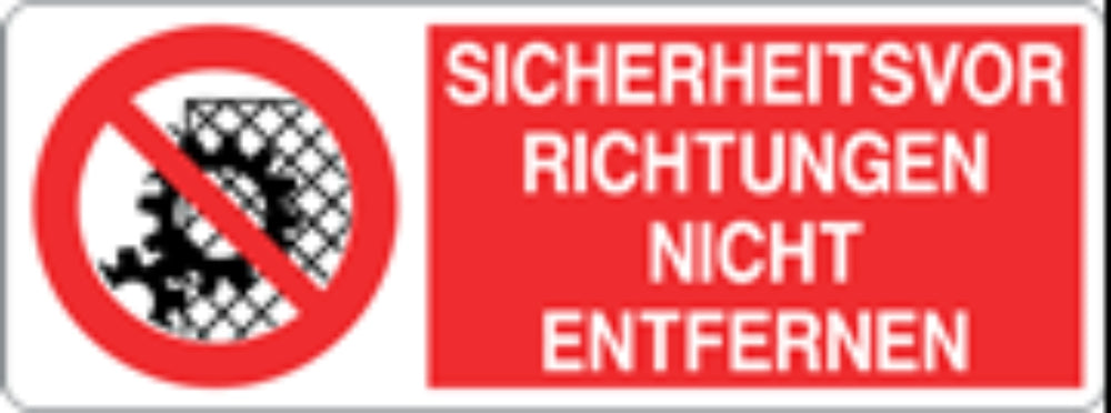 SICHERHEITSVOR RICHTUNGEN NICHT ENTFERNEN - CARTELLO SEGNALETICO UNI ISO 7010 in Adesivo, Pannello in Forex, Pannello In Alluminio