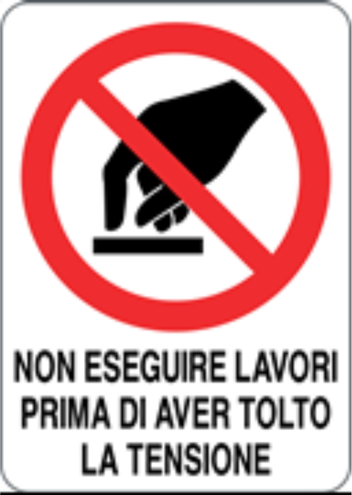 GLOBAL CARTELLO SEGNALETICO - NON ESEGUIRE LAVORI PRIMA D'AVER TOLTO TENSIONE - Adesivo Resistente, Pannello in Forex, Pannello In Alluminio