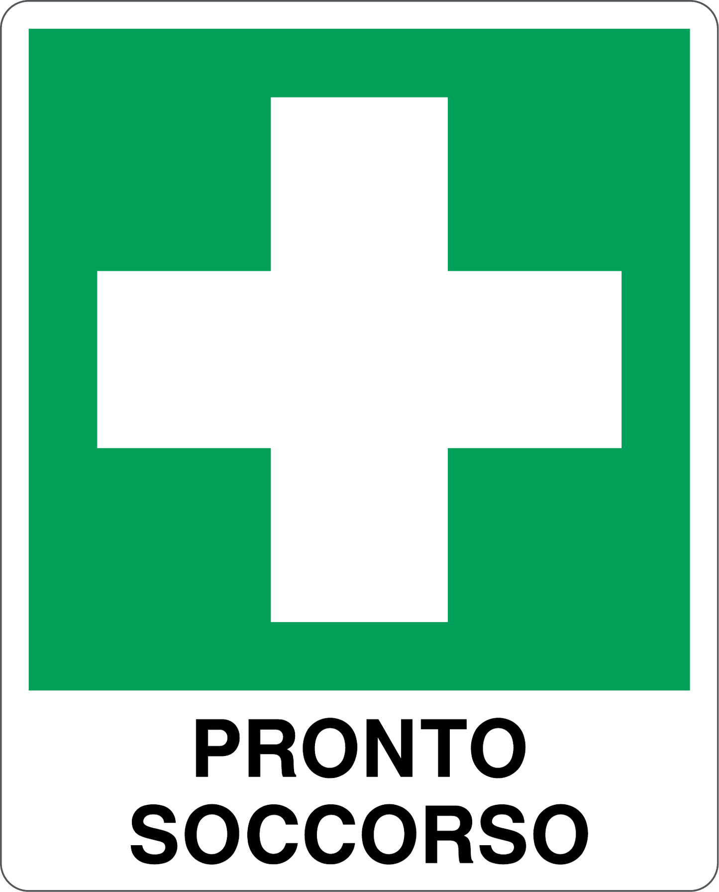 GLOBAL CARTELLO SEGNALETICO - PRONTO SOCCORSO - Adesivo Resistente, Pannello in Forex, Pannello In Alluminio