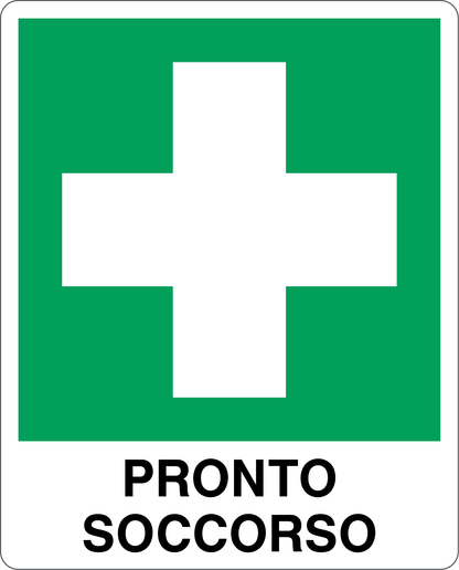 GLOBAL CARTELLO SEGNALETICO - PRONTO SOCCORSO - Adesivo Resistente, Pannello in Forex, Pannello In Alluminio