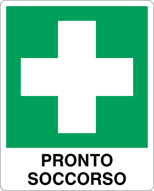 GLOBAL CARTELLO SEGNALETICO - PRONTO SOCCORSO - Adesivo Resistente, Pannello in Forex, Pannello In Alluminio