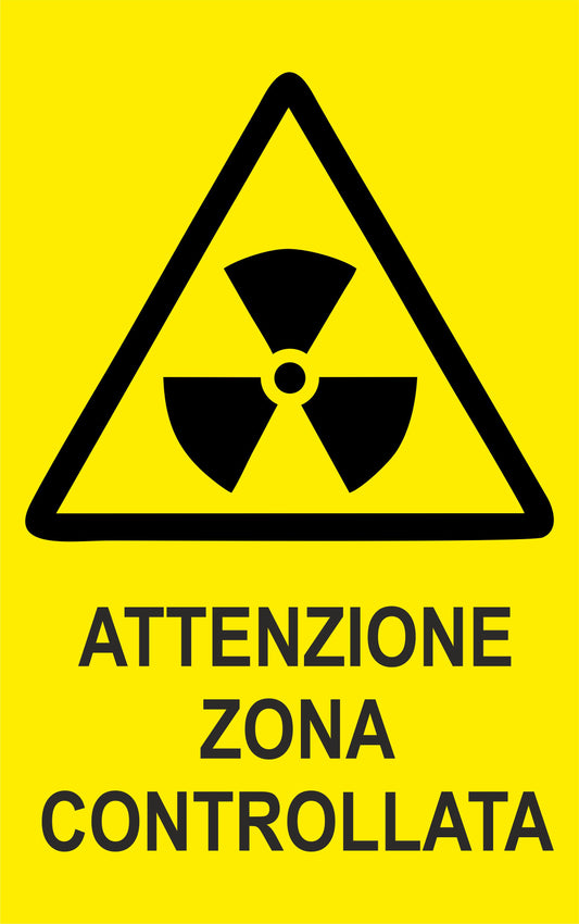 GLOBAL CARTELLO SEGNALETICO - ATTENZIONE ZONA CONTROLLATA - Adesivo Extra Resistente, Pannello in Forex, Pannello In Alluminio