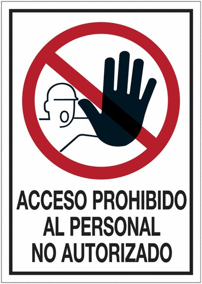 GLOBAL CARTELLO SEGNALETICO - Acceso prohibido al personal no autorizado - Adesivo Extra Resistente, Pannello in Forex, Pannello In Alluminio