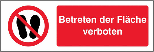 GLOBAL CARTELLO SEGNALETICO UNI - Betreten der Fläche verboten - Adesivo Extra Resistente, Pannello in Forex, Pannello In Alluminio