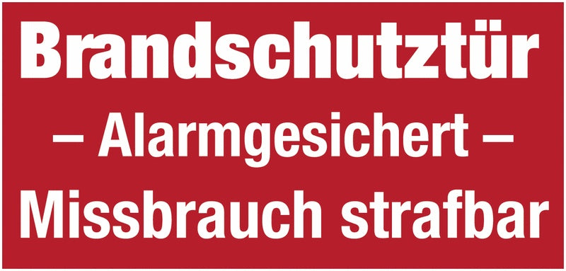 GLOBAL CARTELLO SEGNALETICO UNI - Brandschutztür, alarmgesichert - Adesivo Extra Resistente, Pannello in Forex, Pannello In Alluminio