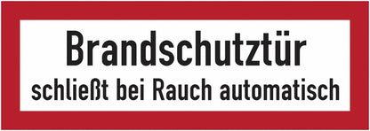 GLOBAL CARTELLO SEGNALETICO UNI - Brandschutztür schließt bei Rauch automatisch - Adesivo Extra Resistente, Pannello in Forex, Pannello In Alluminio