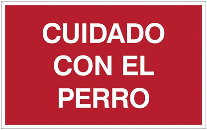 GLOBAL CARTELLO SEGNALETICO - Cuidado con el perro - Adesivo Extra Resistente, Pannello in Forex, Pannello In Alluminio