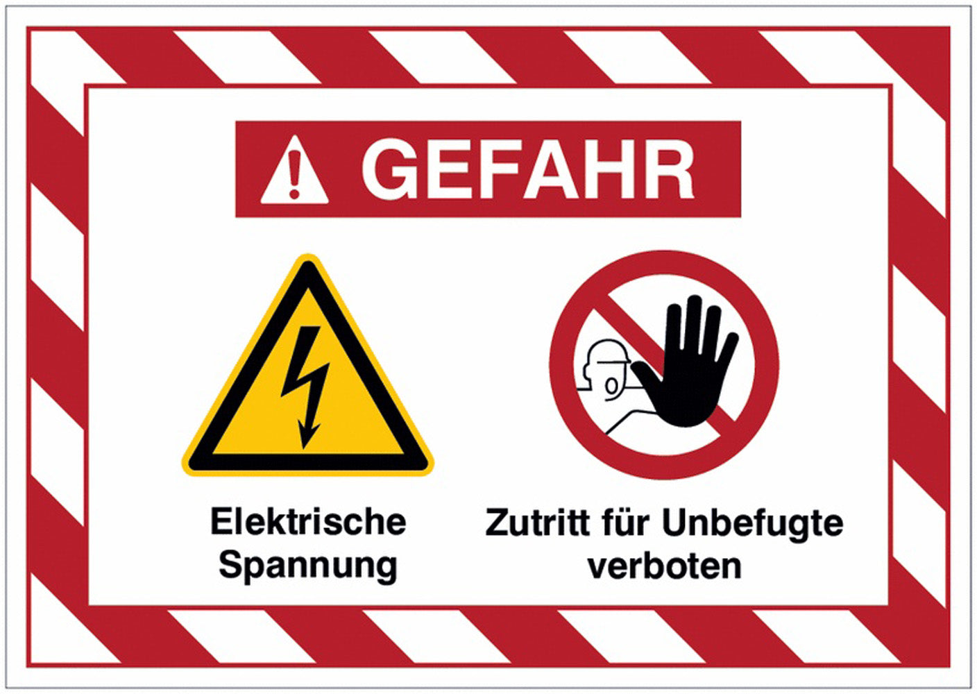 GLOBAL CARTELLO SEGNALETICO - Elektrische Spannung  Zutritt für Unbefugte verboten -  Adesivo Extra Resistente, Pannello in Forex, Pannello In Alluminio