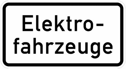 GLOBAL CARTELLO SEGNALETICO UNI -Elektrofahrzeuge - Adesivo Extra Resistente, Pannello in Forex, Pannello In Alluminio