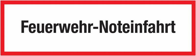 GLOBAL CARTELLO SEGNALETICO UNI - Feuerwehr-Noteinfahrt - Adesivo Extra Resistente, Pannello in Forex, Pannello In Alluminio