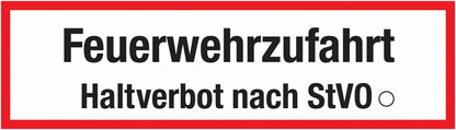 GLOBAL CARTELLO SEGNALETICO UNI - Feuerwehrzufahrt Haltverbot - Adesivo Extra Resistente, Pannello in Forex, Pannello In Alluminio