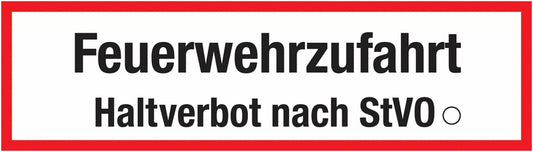 GLOBAL CARTELLO SEGNALETICO UNI - Feuerwehrzufahrt Haltverbot - Adesivo Extra Resistente, Pannello in Forex, Pannello In Alluminio