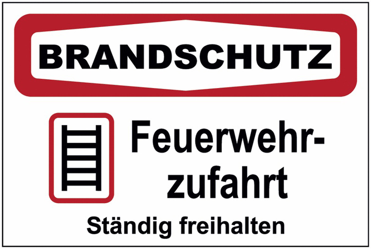 GLOBAL CARTELLO SEGNALETICO - Feuerwehrzufahrt, Ständig freihalten -  Adesivo Extra Resistente, Pannello in Forex, Pannello In Alluminio