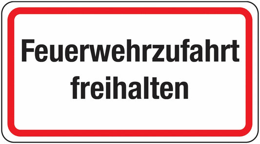 GLOBAL CARTELLO SEGNALETICO UNI - Feuerwehrzufahrt freihalten - Adesivo Extra Resistente, Pannello in Forex, Pannello In Alluminio