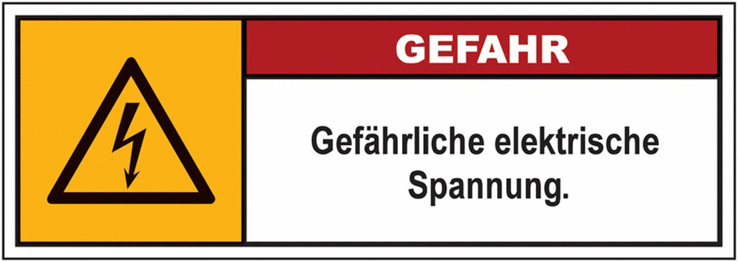 GLOBAL CARTELLO SEGNALETICO UNI - Gefährliche elektrische Spannung - Adesivo Extra Resistente, Pannello in Forex, Pannello In Alluminio