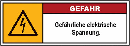 GLOBAL CARTELLO SEGNALETICO UNI - Gefährliche elektrische Spannung - Adesivo Extra Resistente, Pannello in Forex, Pannello In Alluminio