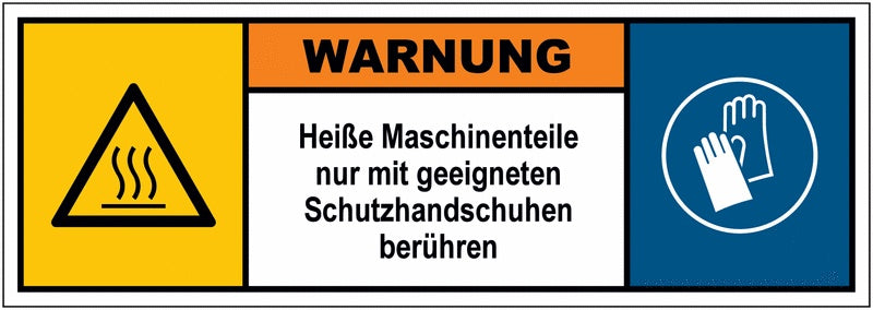 GLOBAL CARTELLO SEGNALETICO UNI - Heiße Maschinenteile - Maschinenkennzeichnung - Adesivo Extra Resistente, Pannello in Forex, Pannello In Alluminio