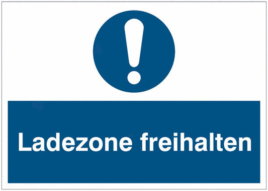 GLOBAL CARTELLO SEGNALETICO - Ladezone freihalten -  Adesivo Extra Resistente, Pannello in Forex, Pannello In Alluminio