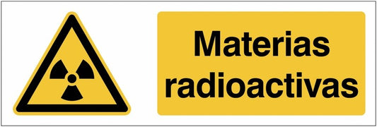 GLOBAL CARTELLO SEGNALETICO UNI - Materias radioactivas - Adesivo Extra Resistente, Pannello in Forex, Pannello In Alluminio