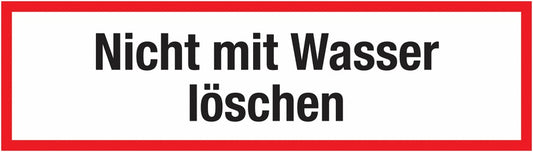 GLOBAL CARTELLO SEGNALETICO UNI - Nicht mit Wasser löschen - Adesivo Extra Resistente, Pannello in Forex, Pannello In Alluminio