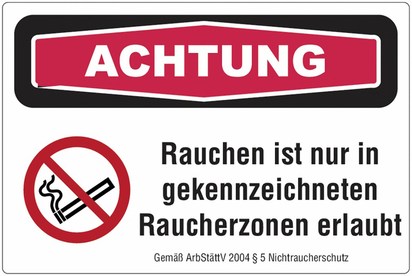 GLOBAL CARTELLO SEGNALETICO - Nichtraucherschutz -  Adesivo Extra Resistente, Pannello in Forex, Pannello In Alluminio