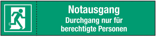 GLOBAL CARTELLO SEGNALETICO UNI - Notausgang Durchgang - Adesivo Extra Resistente, Pannello in Forex, Pannello In Alluminio