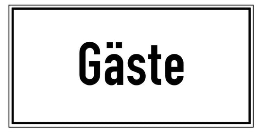 GLOBAL CARTELLO SEGNALETICO UNI - Nur Gäste - Adesivo Extra Resistente, Pannello in Forex, Pannello In Alluminio