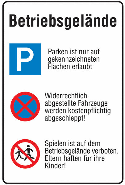 GLOBAL CARTELLO SEGNALETICO - Parken für Kunden Absolutes Haltverbot - Parkplatz-Kombinations -  Adesivo Extra Resistente, Pannello in Forex, Pannello In Alluminio