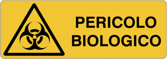 GLOBAL CARTELLO SEGNALETICO UNI - Pericolo biologico - Adesivo Extra Resistente, Pannello in Forex, Pannello In Alluminio