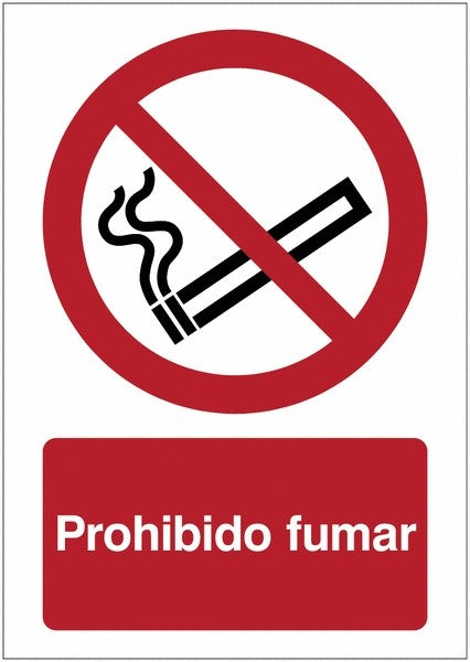 GLOBAL CARTELLO SEGNALETICO - Prohibido fumar - Adesivo Extra Resistente, Pannello in Forex, Pannello In Alluminio