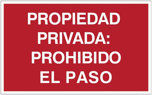 GLOBAL CARTELLO SEGNALETICO - Propiedad Privada Prohibida la entrada - Adesivo Extra Resistente, Pannello in Forex, Pannello In Alluminio