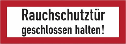 GLOBAL CARTELLO SEGNALETICO UNI - Rauchschutztür geschlossen halten! - Adesivo Extra Resistente, Pannello in Forex, Pannello In Alluminio