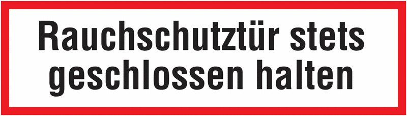 GLOBAL CARTELLO SEGNALETICO UNI - Rauchschutztür stets geschlossen halten - Adesivo Extra Resistente, Pannello in Forex, Pannello In Alluminio