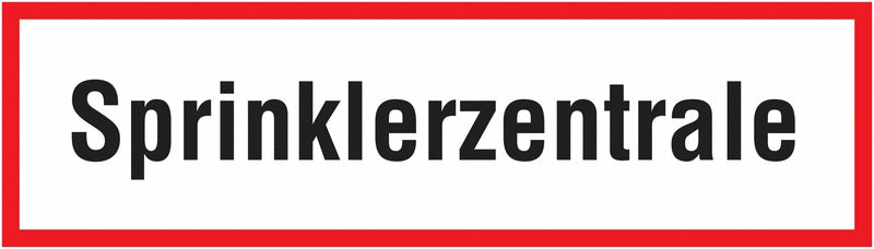 GLOBAL CARTELLO SEGNALETICO UNI - Sprinklerzentrale - Adesivo Extra Resistente, Pannello in Forex, Pannello In Alluminio