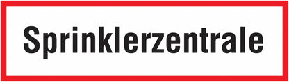 GLOBAL CARTELLO SEGNALETICO UNI - Sprinklerzentrale - Adesivo Extra Resistente, Pannello in Forex, Pannello In Alluminio