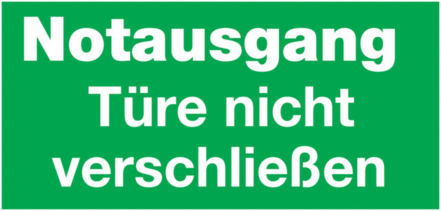 GLOBAL CARTELLO SEGNALETICO UNI - Türe nicht verschließen - Adesivo Extra Resistente, Pannello in Forex, Pannello In Alluminio