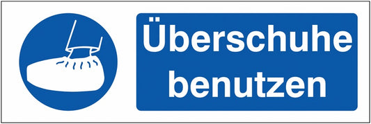 GLOBAL CARTELLO SEGNALETICO UNI - Überschuhe benutzen - Adesivo Extra Resistente, Pannello in Forex, Pannello In Alluminio