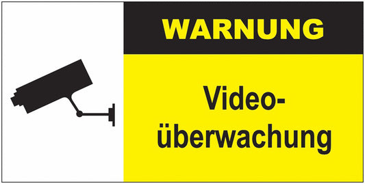 GLOBAL CARTELLO SEGNALETICO UNI - Warnung - Videoüberwachung - Adesivo Extra Resistente, Pannello in Forex, Pannello In Alluminio