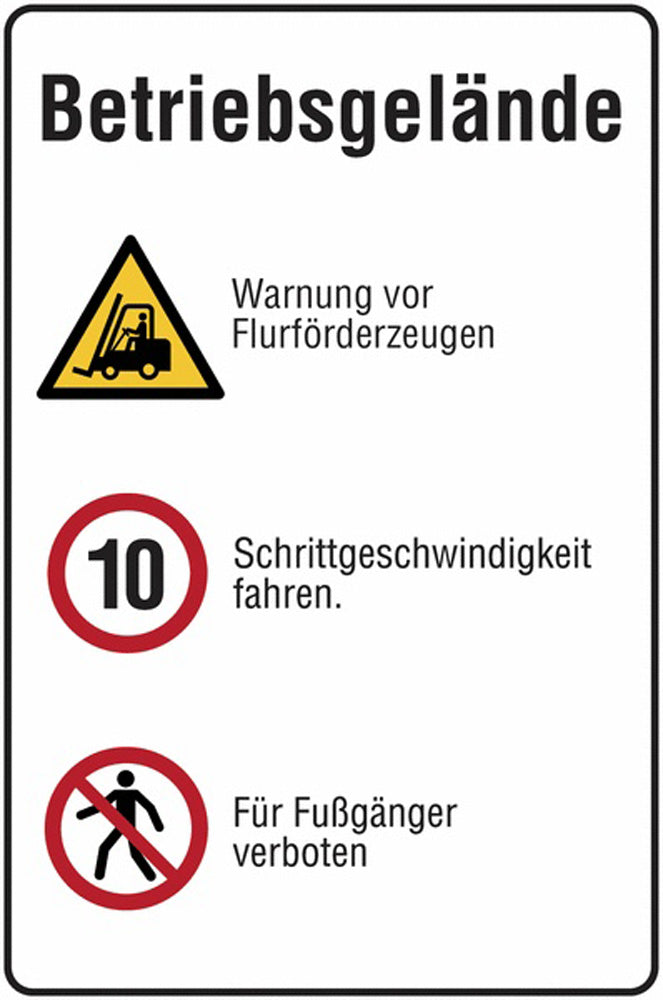 GLOBAL CARTELLO SEGNALETICO - Warnung vor Flurförderzeugen-Höchstgeschwindigkeit -  Adesivo Extra Resistente, Pannello in Forex, Pannello In Alluminio