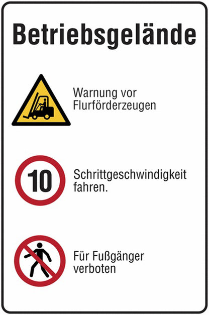 GLOBAL CARTELLO SEGNALETICO - Warnung vor Flurförderzeugen-Höchstgeschwindigkeit -  Adesivo Extra Resistente, Pannello in Forex, Pannello In Alluminio