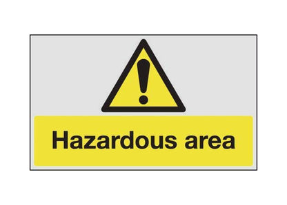 GLOBAL CARTELLO SEGNALETICO - Hazardous Area - Adesivo Extra Resistente, Pannello in Forex, Pannello In Alluminio